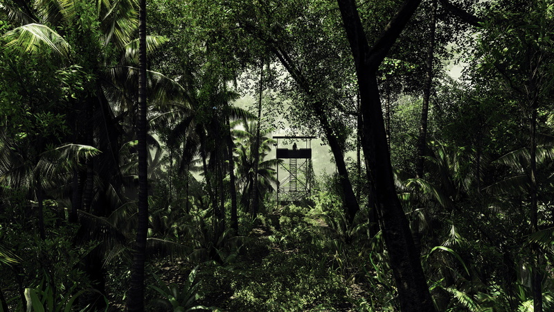 jungle, tower, forest, nature, hd, trees, outpost, 1080P, green