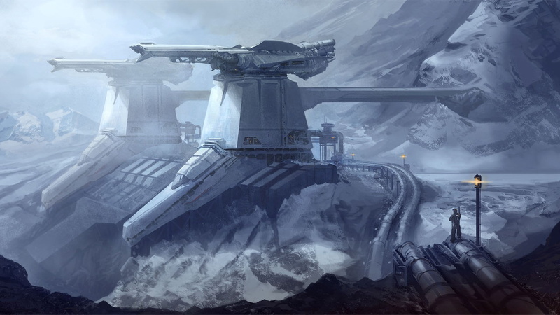 Halo, 1080P, Fantasy, Outpost, Landscape