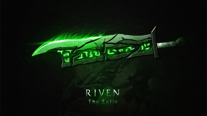 game, logo, weapon, 1080P, legue, riven, sword, legends