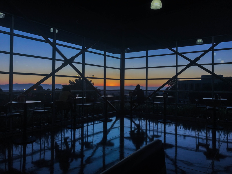travel, silhouette, indoors, photo, sunset, water, group of people, photography, built structure, blue, transportation, looking out, 4K, yellow, room