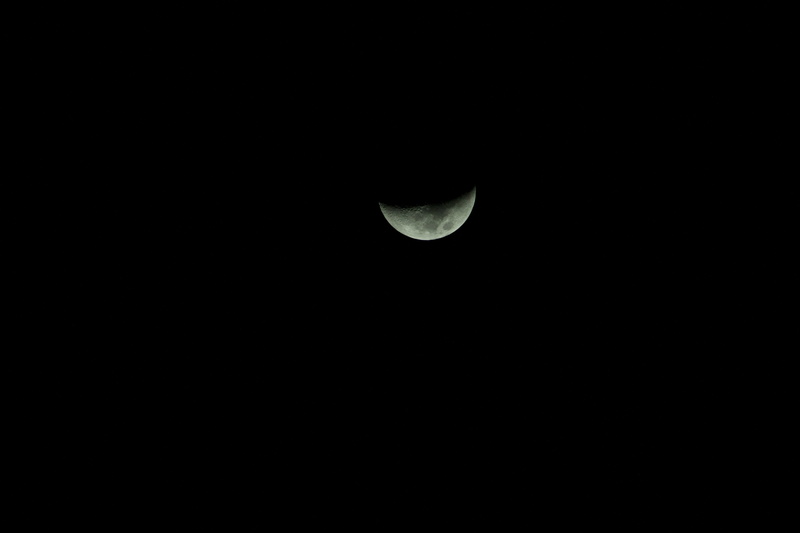 moonlight, tranquil scene, half moon, beauty in nature, astronomy, eclipse, majestic, copy space, planetary moon, scenics - nature, don t trees, no people