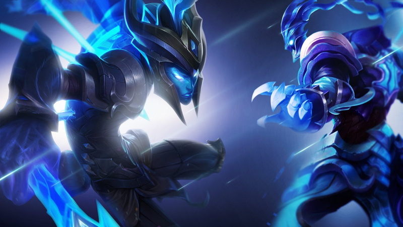 marine, swimming, Kalista (League Of Legends), water, animals in the wild, two, animal themes, Thresh (League Of Legends), indoors, Video Game, animal