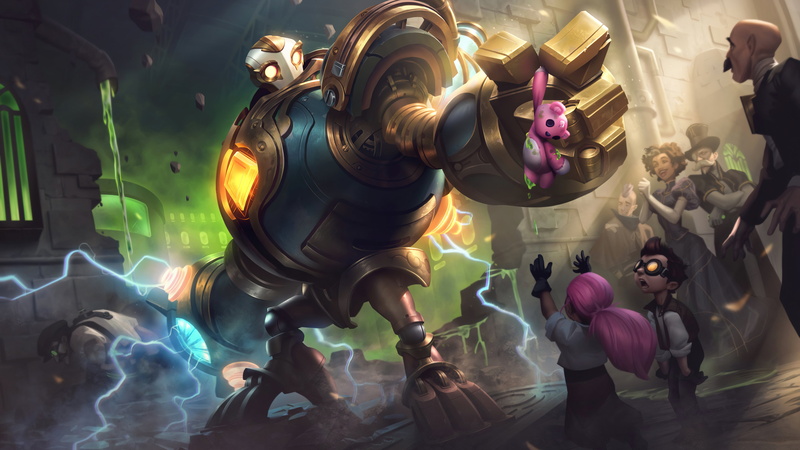 League of Legends, Victorious, digital art, Support (League Of Legends), 8K, robot, GZG, Riot Games, Blitzcrank (League of Legends), supporters, 4K, Blitzcrank