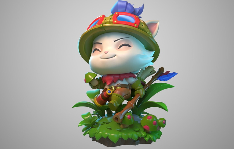 art, figure, Riot Games, fantasy, Teemo figure, the game, DragonFly Studio, 1080P