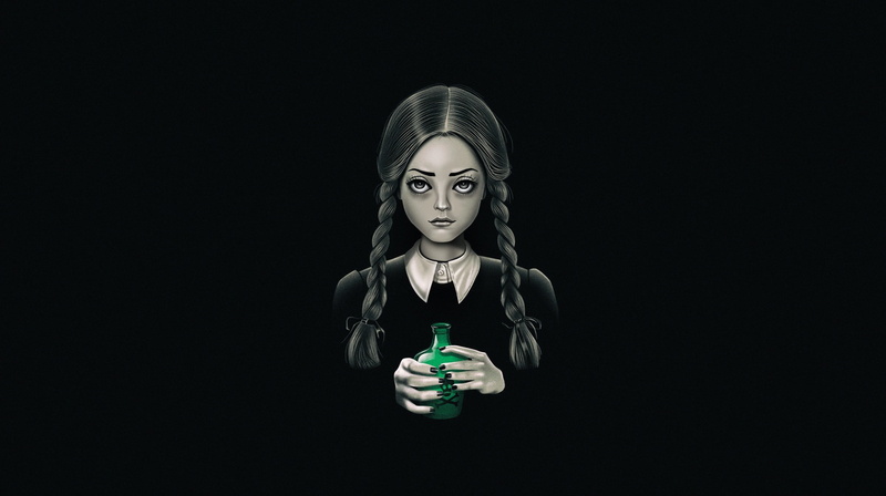 addams, 1080P, wednesday, artwork