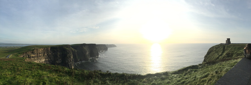 body, cliffs of moher, rock, land, sunlight, ireland, outdoors, moher, beauty in nature, tranquility, cloud - sky, nature, sunbeam, near, horizon over water