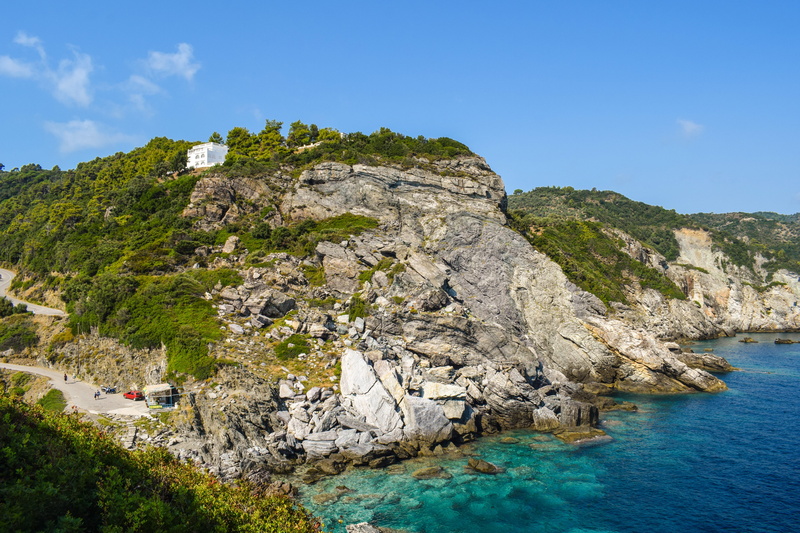 wild, cliff, rock formation, nature, skopelos, scenics - nature, solid, greek, no people, rock, land, 5K, greece, mediterranean, sea, rock - object, sky