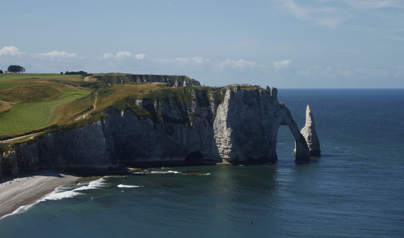 scenics - nature, france, coast, needle rock, sky, sea, scenics, landscape, rock formation, day, natural arches, rock, land, waterfront, rocks, water, étretat