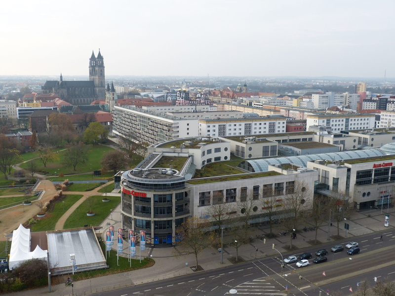 gothic, cityscape, road, outlook, old town, view, sky, day, magdeburg, crowd, architecture, dom, church, 4K, city, shopping arcade, building, park, incidental people