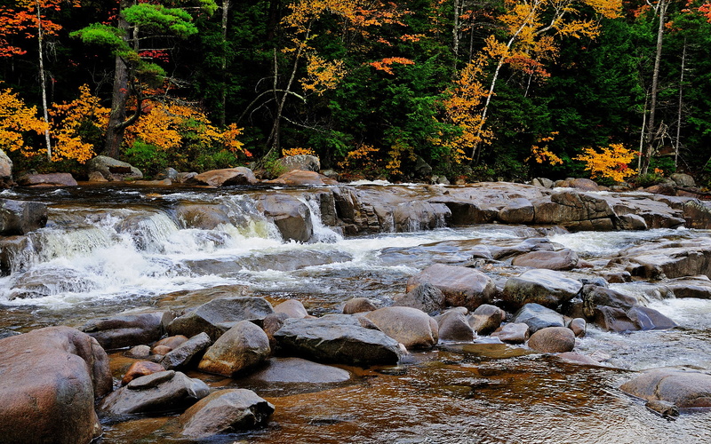 riverbed, river, mountain, rock, desktop, 1080P, noise