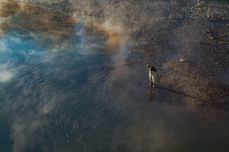 motion, outdoors, action, stone, water, summer, wet, sport, one Person, front, man, person, fisherman, dawn, adventure, drone view, river thame, earth