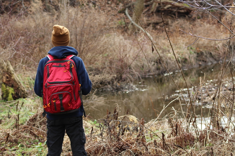 rough, terrain, reflect, activity, day, clothing, tree, nature, hiking, looking at view, hillwalking, pause, land, outdoors, stream, wanderlust, men, beauty in nature