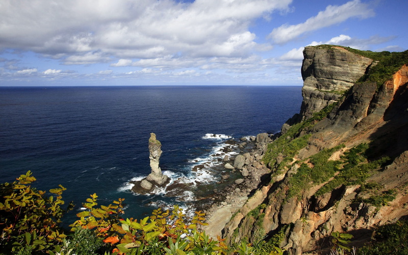 scenics - nature, rock, outdoors, tranquil scene, cliffs of Moher, europe, foam, horizon over water, horizon, cloud - sky, beach, blue, beauty In Nature