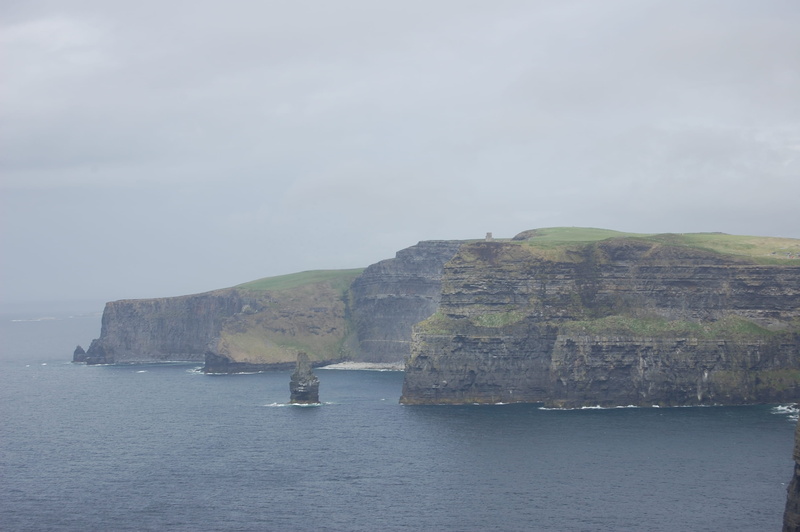 water, cliffs, mist, waterfront, mountain, cliff, nature, day, ocean, formation, sky, rock, cliffs of moher, 2K, tranquility, outdoors, idyllic, non-urban scene