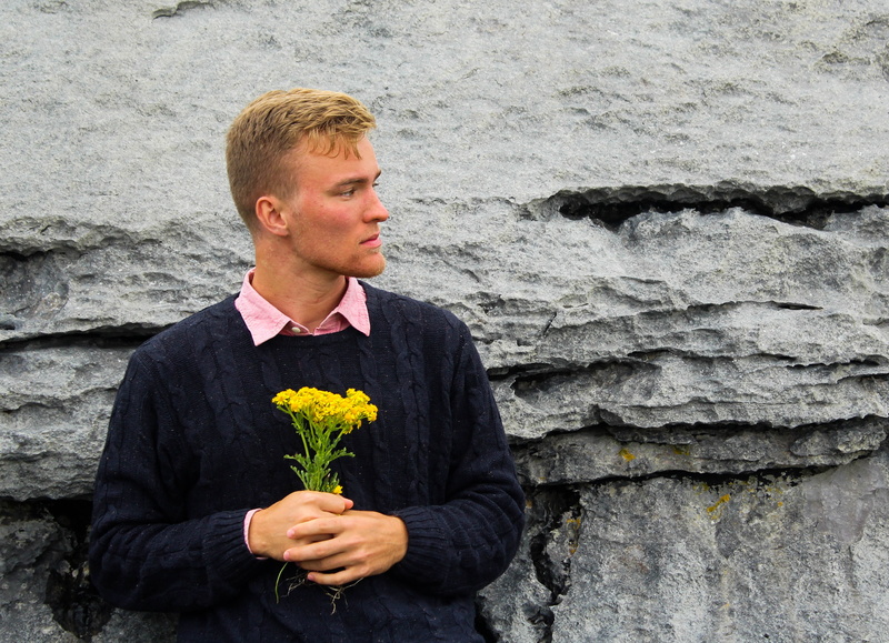 lifestyles, travel, plant, contemplation, depression - sadness, males, 2K, looking, flower head, outdoors, sadness, day, cliffs of moher, sweater, real people
