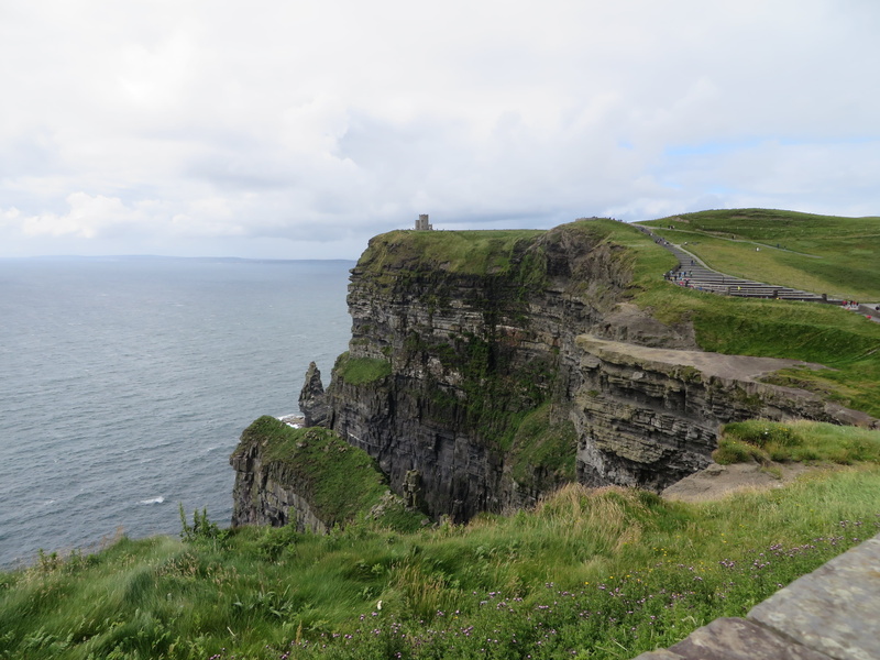 horizon, tranquil scene, seascape, cloud - sky, idyllic, tranquility, cliffs, grass, day, ireland, irish, scenics - nature, no people, sea, atlantic, outdoors