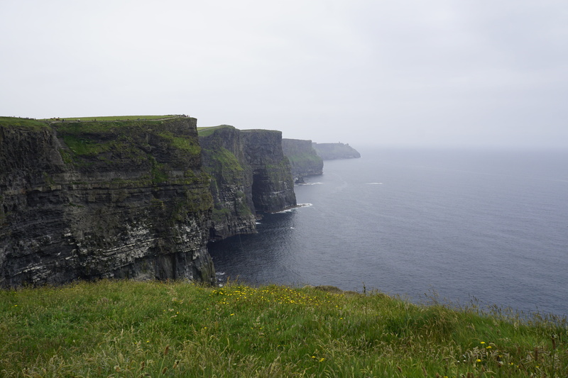 cloudy, water, sea, rocky coastline, costa, 5K, scenics - nature, cliffs of Moher, idyllic, rocks, coastline, ireland, outdoors, rock, tranquility, plant