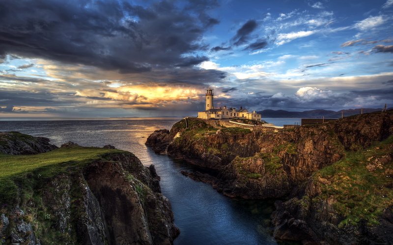 Fanad Head Ireland, ocean, 1080P, lighthouse, seascape