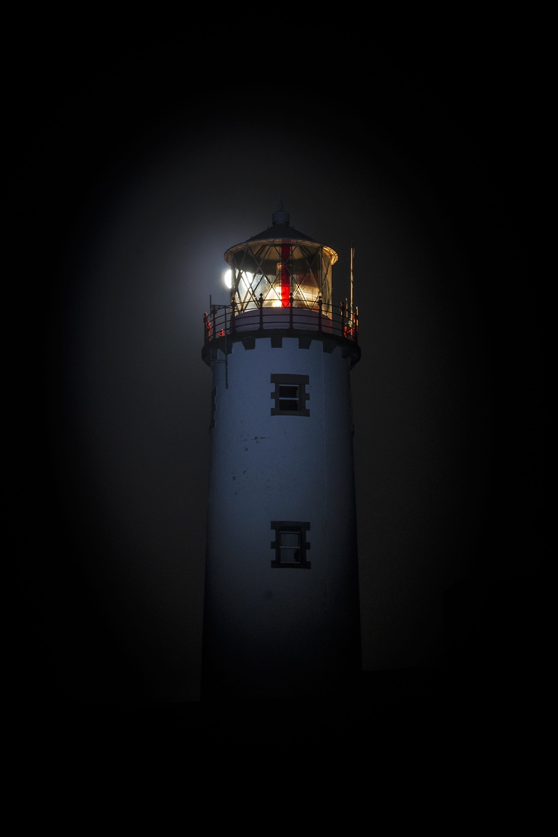 tower, sky, rock, built structure, waves, direction, lighting equipment, atlantic, dark, copy space, illuminated, water, architecture, clouds, outdoor