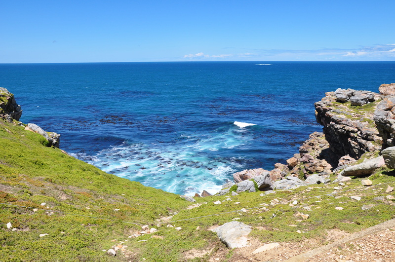 no people, idyllic, cape, beauty in nature, tranquility, rock - object, day, horizon, outdoors, water, land, beach, good hope, blue, 4K, africa, horizon over water