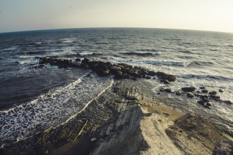 water, motion, surf, ocean, seascape, nature, beach, tranquil scene, non-urban scene, sky, clear sky, adana, rocky coastline, headland, shore, horizon over water