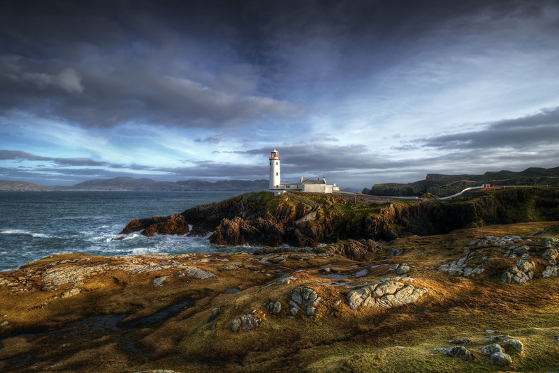 sea, donegal, 5K, county, fanad, head, lighthouse, ireland, coast, ocean