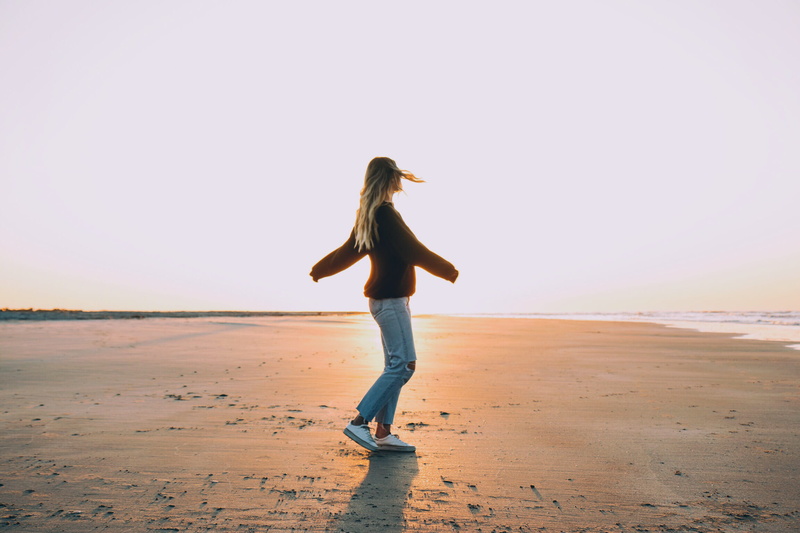 orange, low country, photography, limb, sunset, sunrise, young adult, hairstyle, casual clothing, leisure activity, beach, standing, wild, human limb, adult