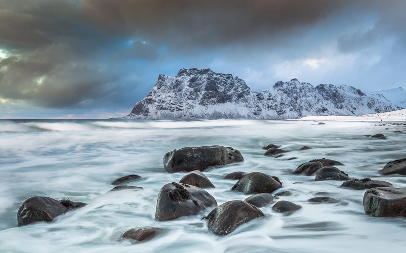  scenics - nature, solid, beauty in nature, tranquil scene, hd, cloud - sky, no people, lofoten, norwegian, tranquility, sea, ice, long exposure