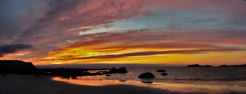 land, motion, horizon over water, silhouette, landscape, beach, 5K, norwegian sea, cloudscape, rock, outdoors, panorama, beauty in nature, tranquil scene