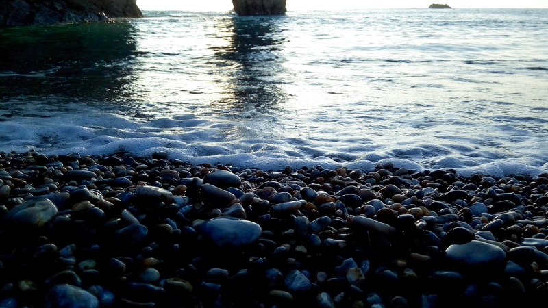 tranquility, beauty in nature, rock, rock - object, solid, outdoors, stone - object, 2K, day, beach, stone, tranquil scene, sea, scenics - nature, coast