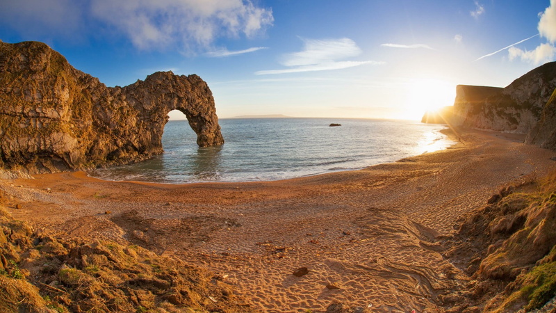 united kingdom, rock formation, rock, wareham, rock - object, jurassic coast, nature, land, sunset, horizon, shore, gb, 1080P, photography, sand, solid
