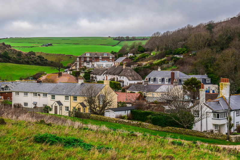 day, green color, building, outdoors, travel, traditional, environment, sky, architecture, cloud - sky, houses, residential district, field, landscape