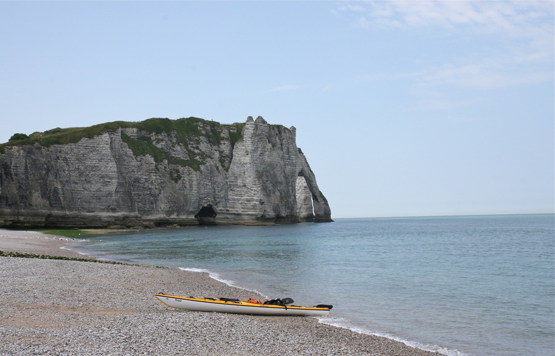 sky, outdoors, sea, vacations, land, coast, boat, summer, etretat, coastline, kajak, scenics - nature, nautical Vessel, mountain, day, rock formation, cliff