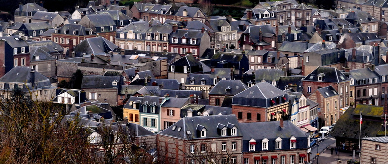 the past, street, roof, nature, architecture, apartment, buildings, Houses, crowd, residential district, roofing, high angle view, France, history, crowded