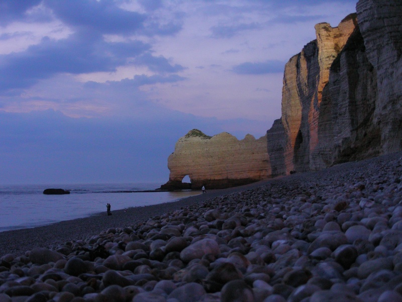solid, rock formation, rock - object, tranquility, stack rock, cliffs, 2K, rock, scenics - nature, cloud - sky, sea, day, etretat, beach, pebble, formation