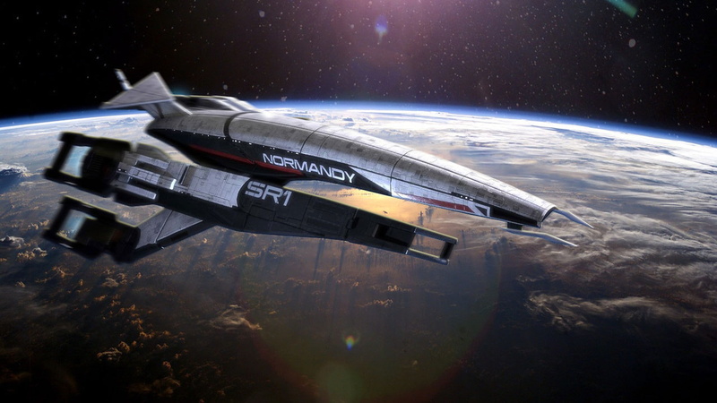 mass effect spaceship normandy sr 1 video games space, airplane, flying, transportation, night, nature, planet - space, planet earth, sky, 1080P, military