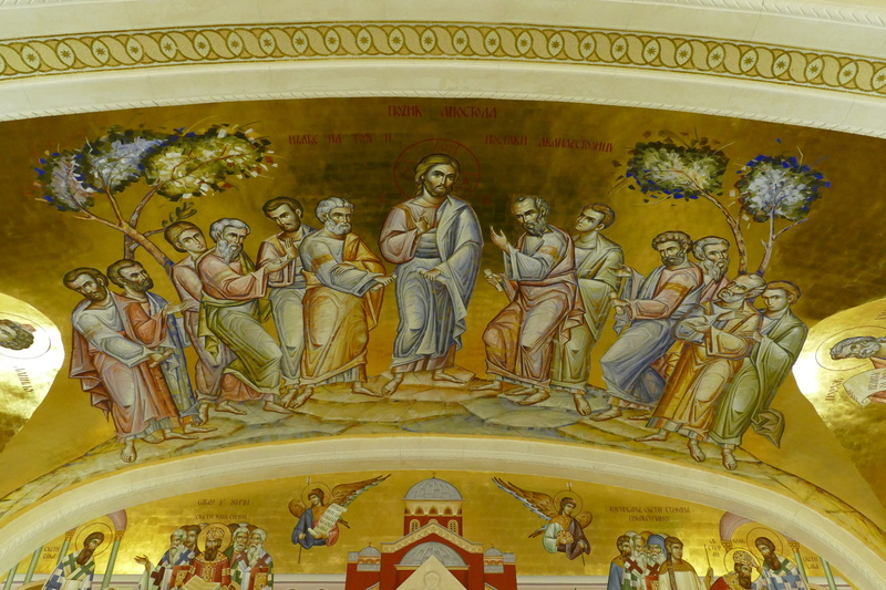 human representation, faith, architecture, history, Serbia, Capital, christianity, 5K, spirituality, no people, travel destinations, apostle, christ, painting