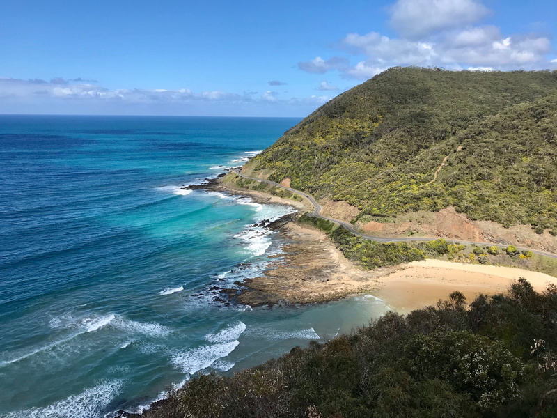 4K, horizon, non-urban scene, landscape, tranquility, horizon over water, sea, tranquil scene, water, nature, cliff, ocean, scenics - nature, lorne, day