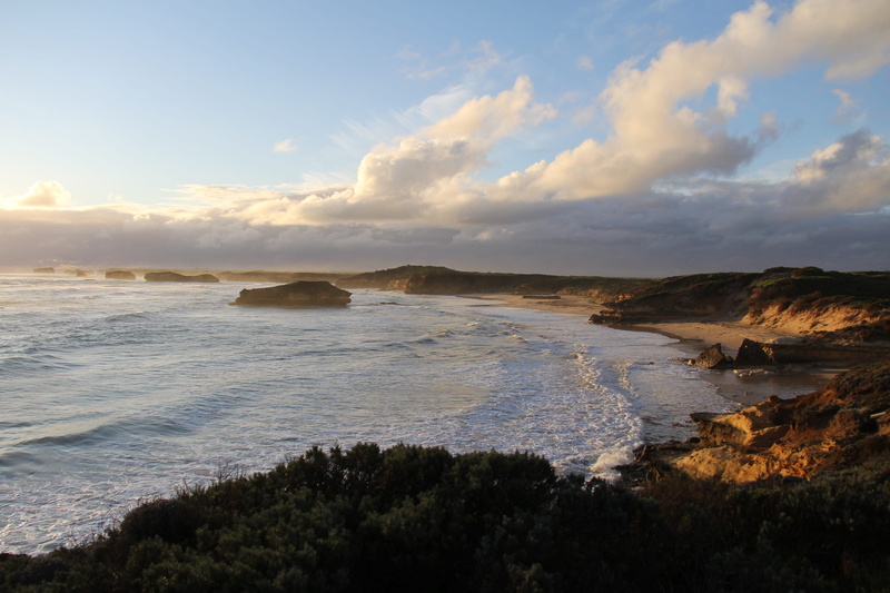 plant, day, outdoors, australia, landscape, sea, victoria, rock, landmark, tranquil scene, great, vacation, apostles, 2K, road, cliff, tranquility, beach