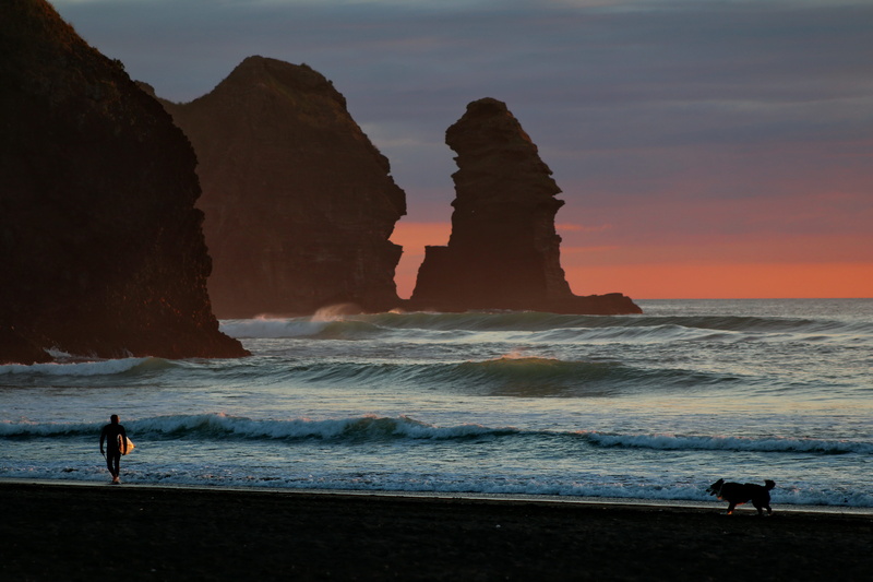 shore, man, rock - Object, nature, sunrise, beach, travel Destinations, blue, uSA, australia, coast, scenics, great Ocean Road, ocean, waters Edge, wave