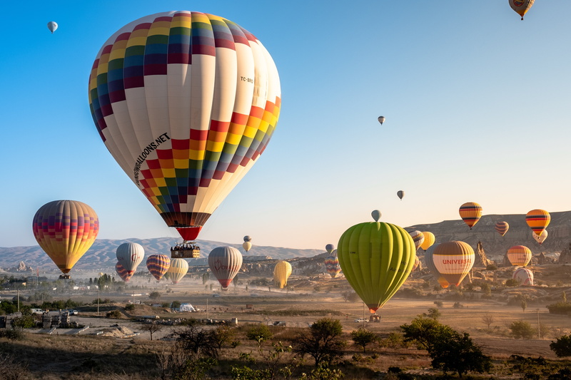 Sunrise, Cappadocia, Hot Air Balloon, Vehicles, Dawn, 5K