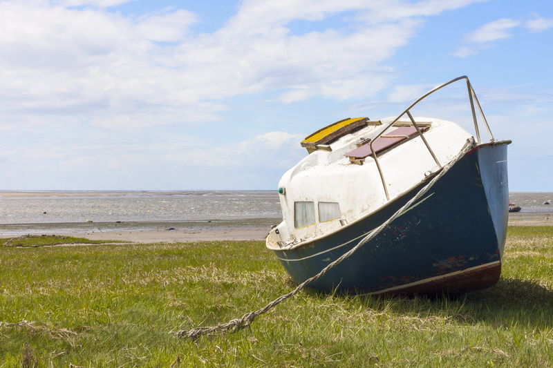 ocean, sea, sky, land, mode of transportation, 4K, Water, anchored, transportation, fishing boat, nature, Old, moored, day, cloud - sky, nautical, non-urban scene
