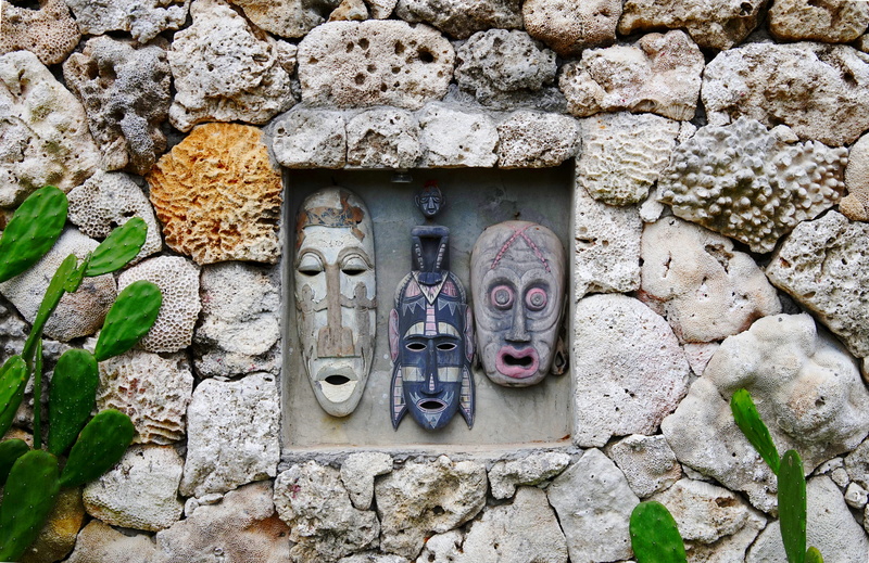 nature, nusa lembongan, bali, built structure, indonesia, building exterior, stone, representation, metal, lembongan, day, botanical, stone material, garden