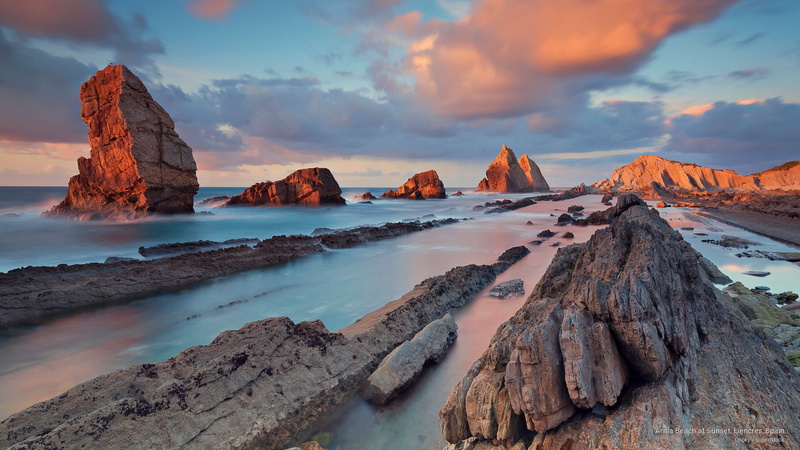 liencres, 2K, Beaches, beach, spain, arnia, sunset