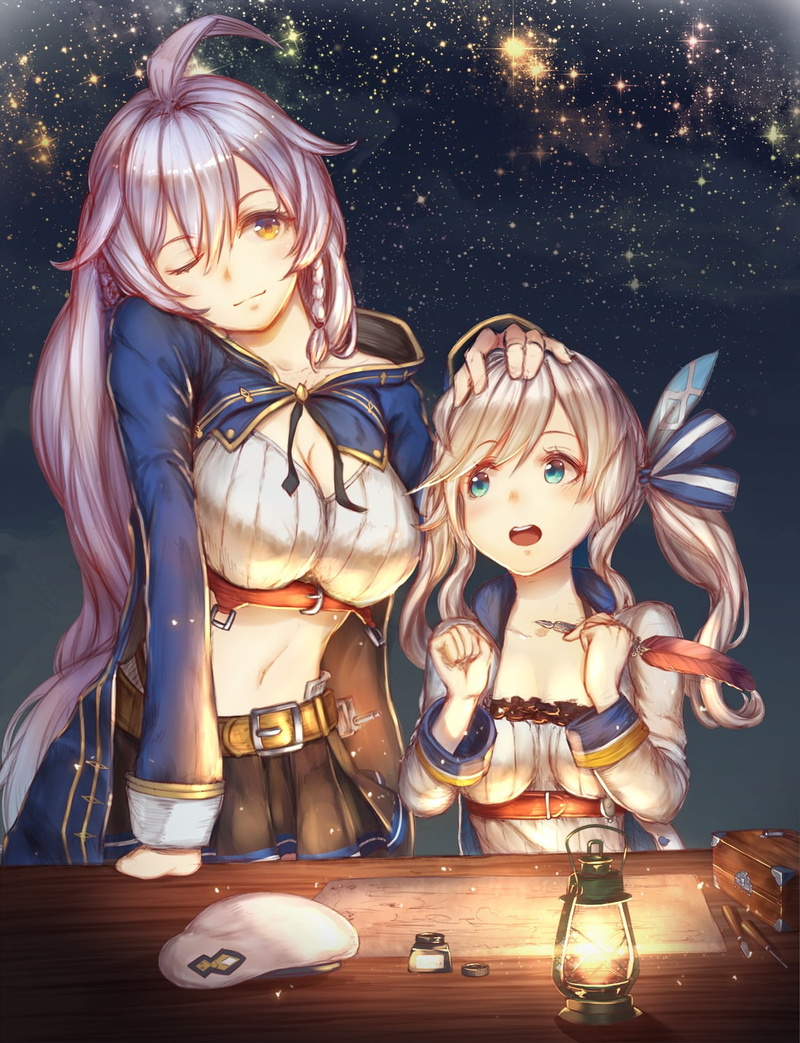 christmas, holiday, long hair, toy, craft, nature, festival, anime girls, human representation, 720P, indoors, anime, Granblue Fantasy, art and craft