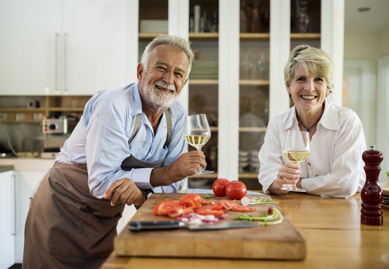 lunch, wooden chopping board, holding, glass, man, wine, kitchen, sitting, mature adult, enjoyment, fresh, chef, drink, indoors, lifestyles, room, eat