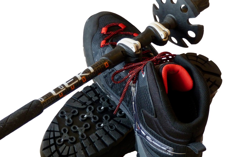 metal, fitness, 4K, security, close-up, shoelaces, walking, sport, cut out, walking shoe, aggression, studio shot, movement, protection, walking stick