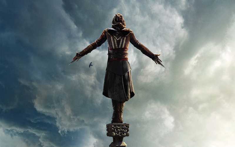 low angle view, sculpture, digital, religion, s, arms outstretched, cloud - sky, creed, Assassins Creed, belief, creativity, outdoors, 4K, statue