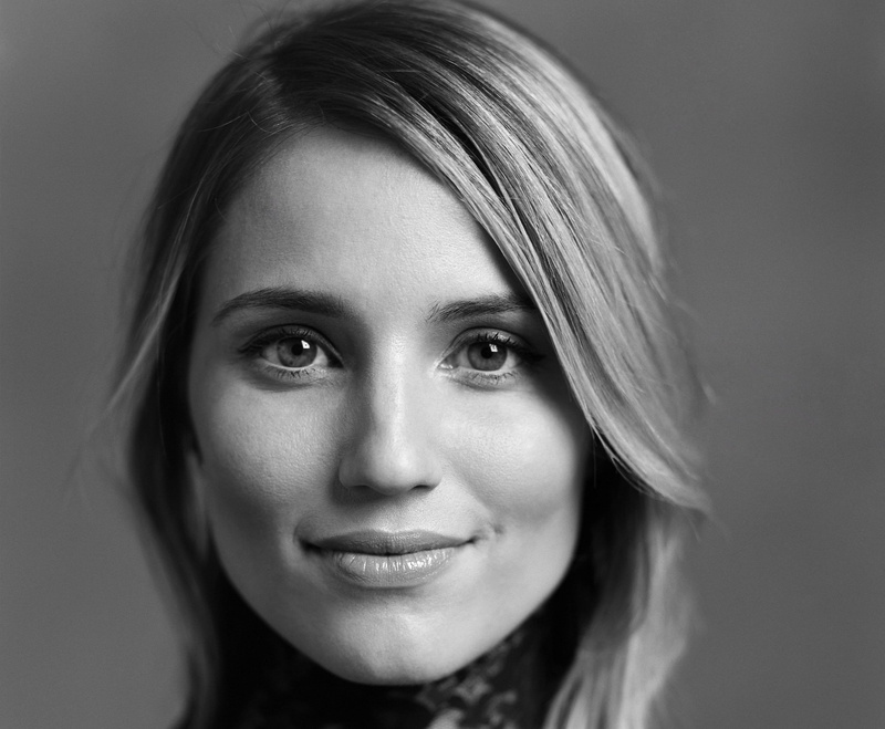 portrait, Dianna Agron, celebrity, monochrome, 1080P, women, face