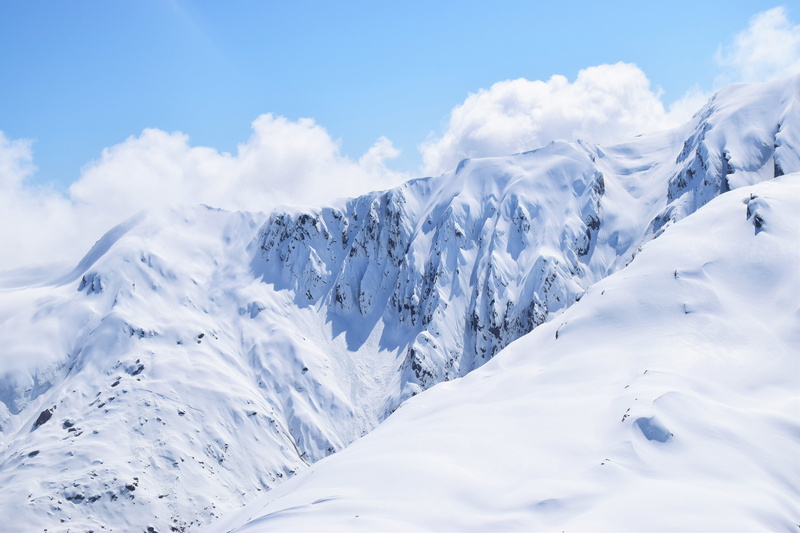 snow, scenics - nature, cloud - sky, mountain, mountain top, outdoor, snowy, top, slopes, scenic, environment, sky, tranquility, scenery, range, white color